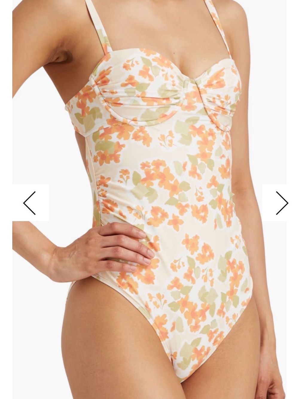 PEONY SWIMWEAR
Ruched Floral-print Underwired Stretch-econyl Swimsuit